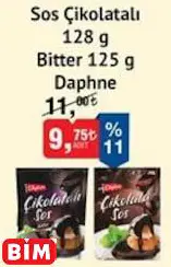 DAPHNE SOS ÇİKOLATALI 128 G BİTTER 125 G